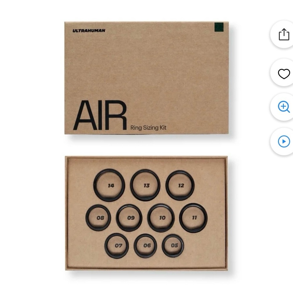 Ultrahuman Ring AIR Sizing Kit - Sizing Guide for Your Smart Wearable Ring NWT